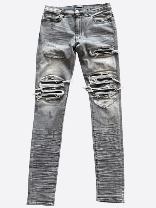 Amiri Storm Grey & Black Patch MX1 Jeans