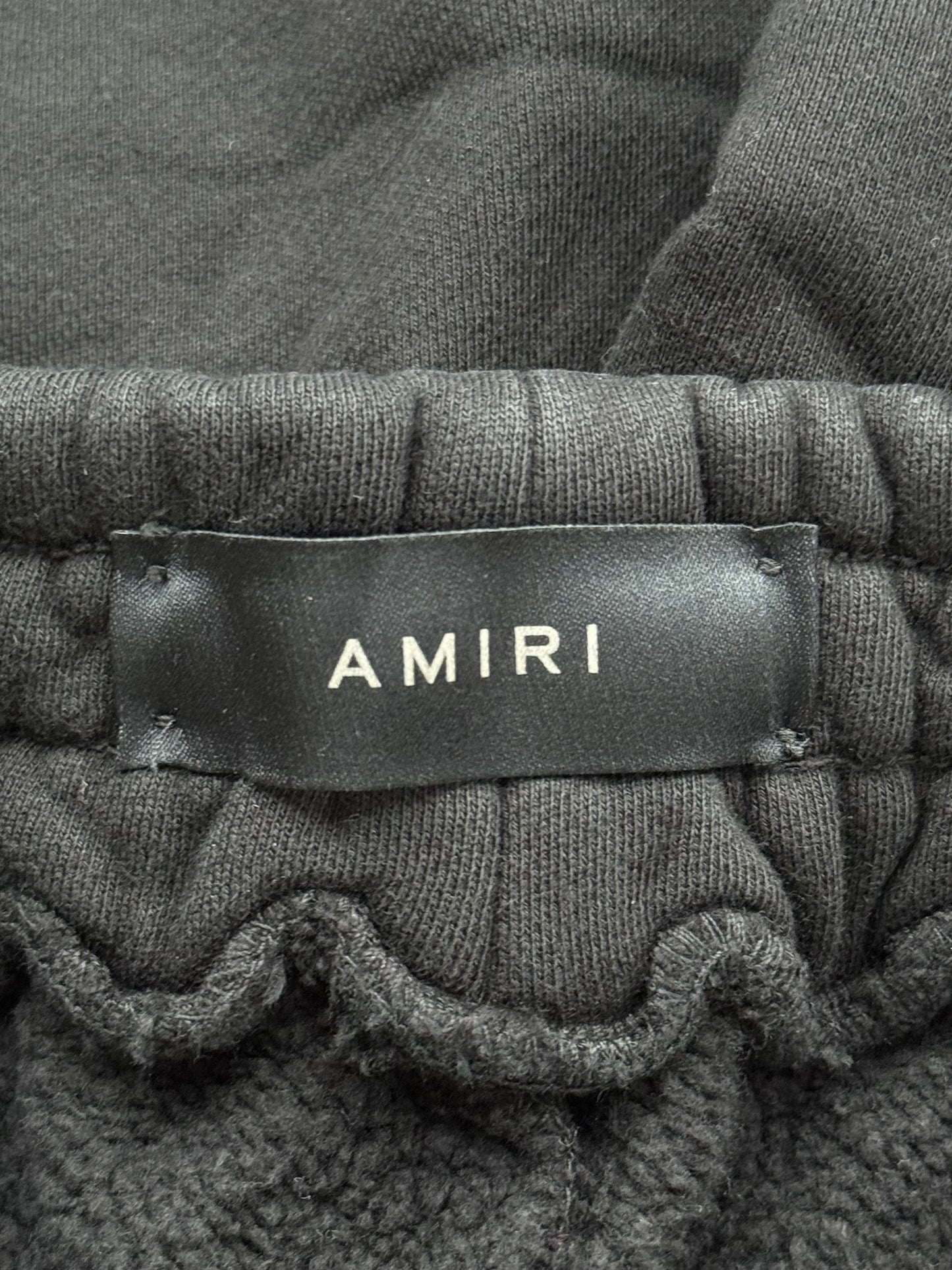 Amiri Black & White 22 Football Logo Shorts