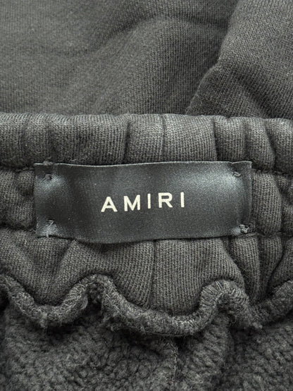 Amiri Black & White 22 Football Logo Shorts