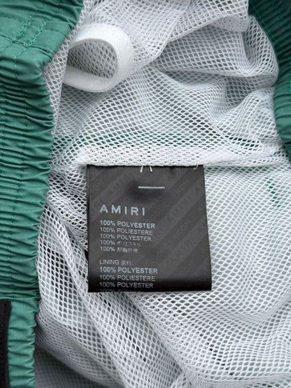 Amiri Sea Blue Wave Logo Swimshorts
