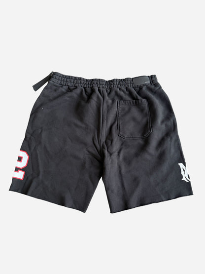 Amiri Black & White 22 Football Logo Shorts