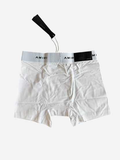Amiri White & Black Repeat Logo Boxershorts