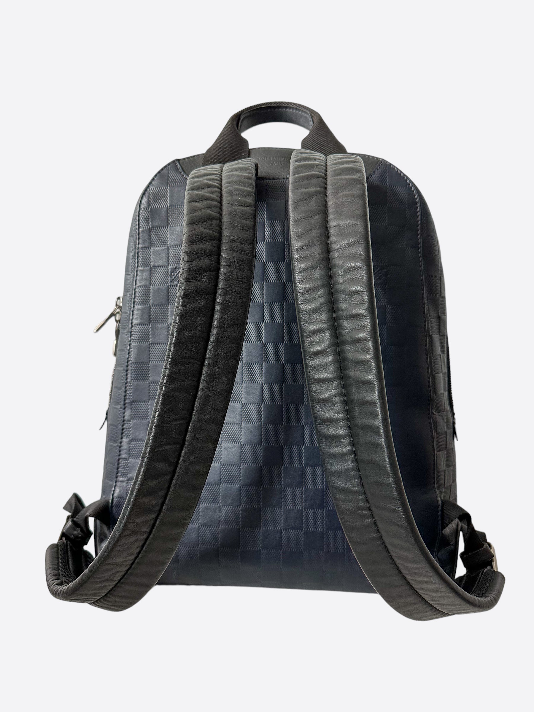 Louis Vuitton Blue Damier Graphite Logo Belt – Savonches