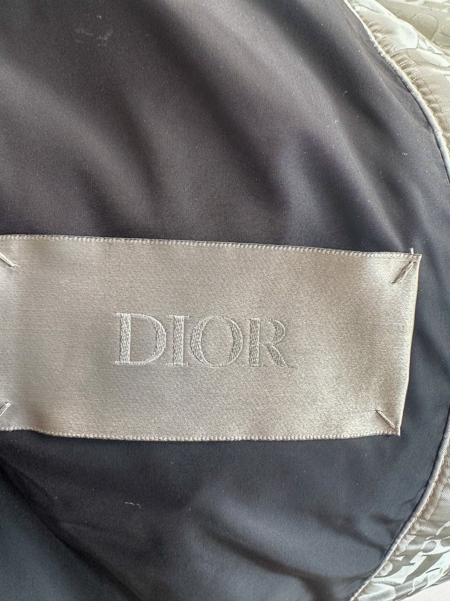 Dior Silver Oblique Puffer Vest