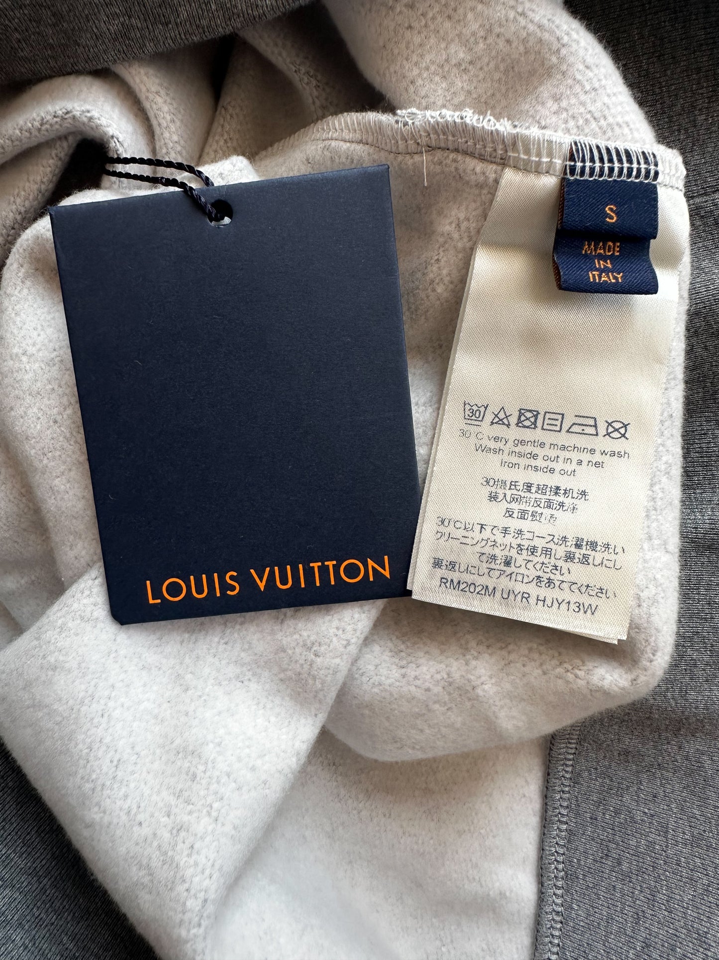 Louis Vuitton Nigo Grey & Black Logo Sweater