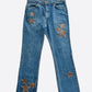 Chrome Hearts Levis Blue Cheetah Star Patch Jeans