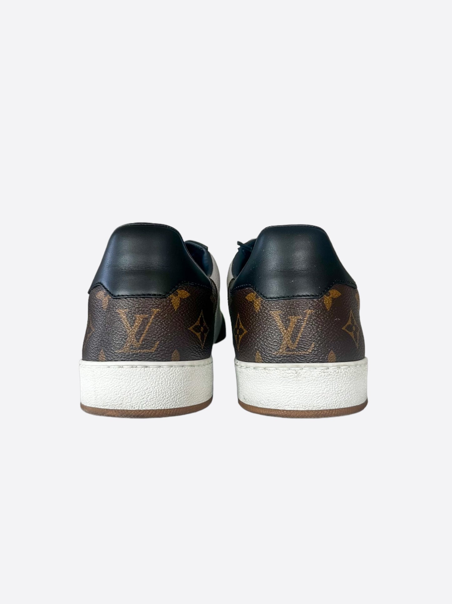 Louis Vuitton Brown White & Black Monogram Rivoli Sneakers