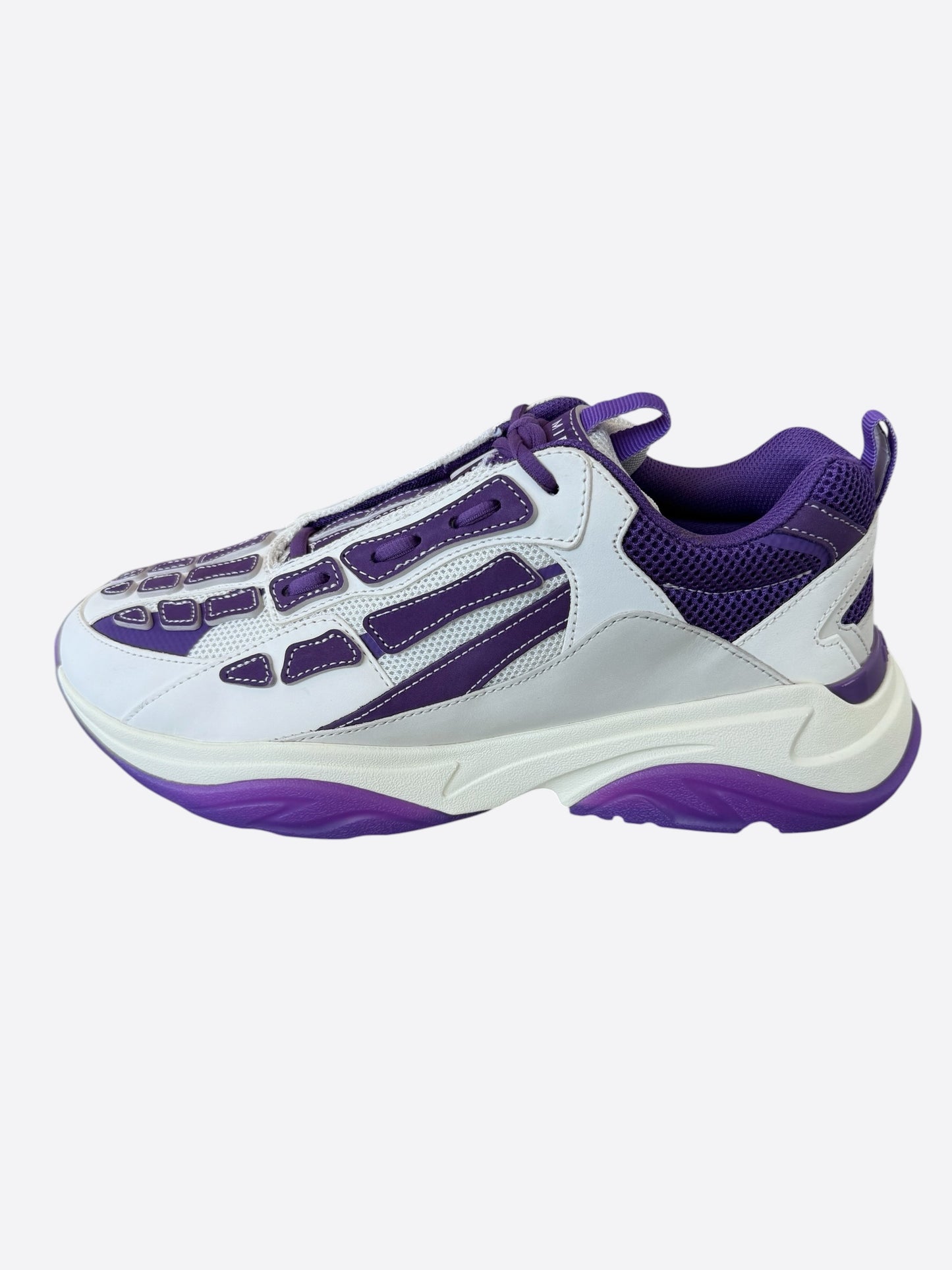 Amiri White & Purple Bones Runners