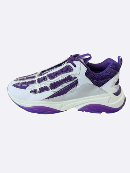 Amiri White & Purple Bones Runners