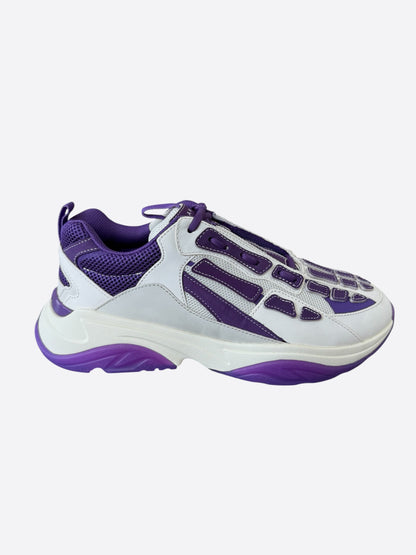 Amiri White & Purple Bones Runners