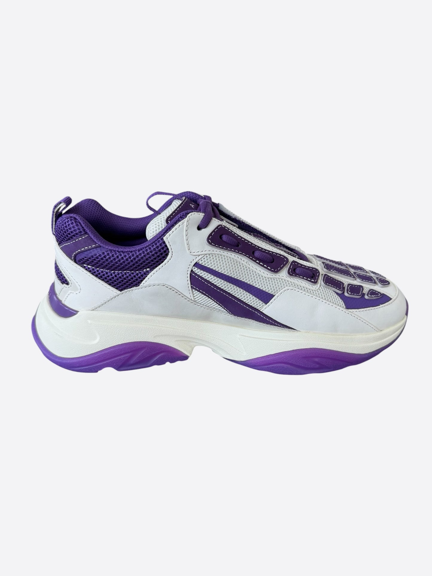 Amiri White & Purple Bones Runners
