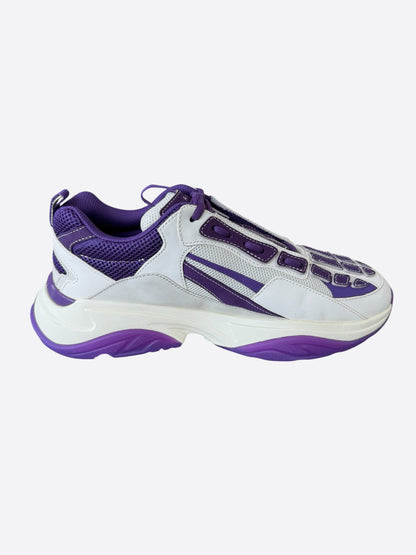 Amiri White & Purple Bones Runners