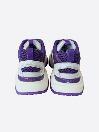Amiri White & Purple Bones Runners