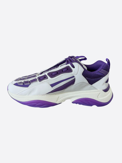 Amiri White & Purple Bones Runners