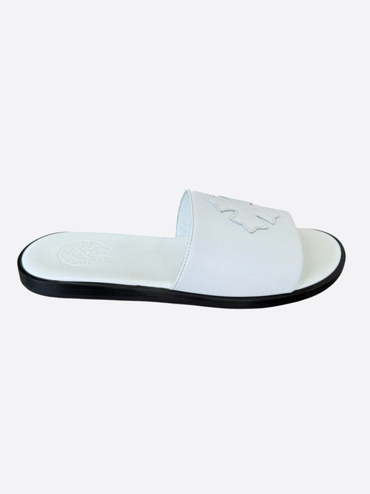 Chrome Hearts White Cross Patch Slides