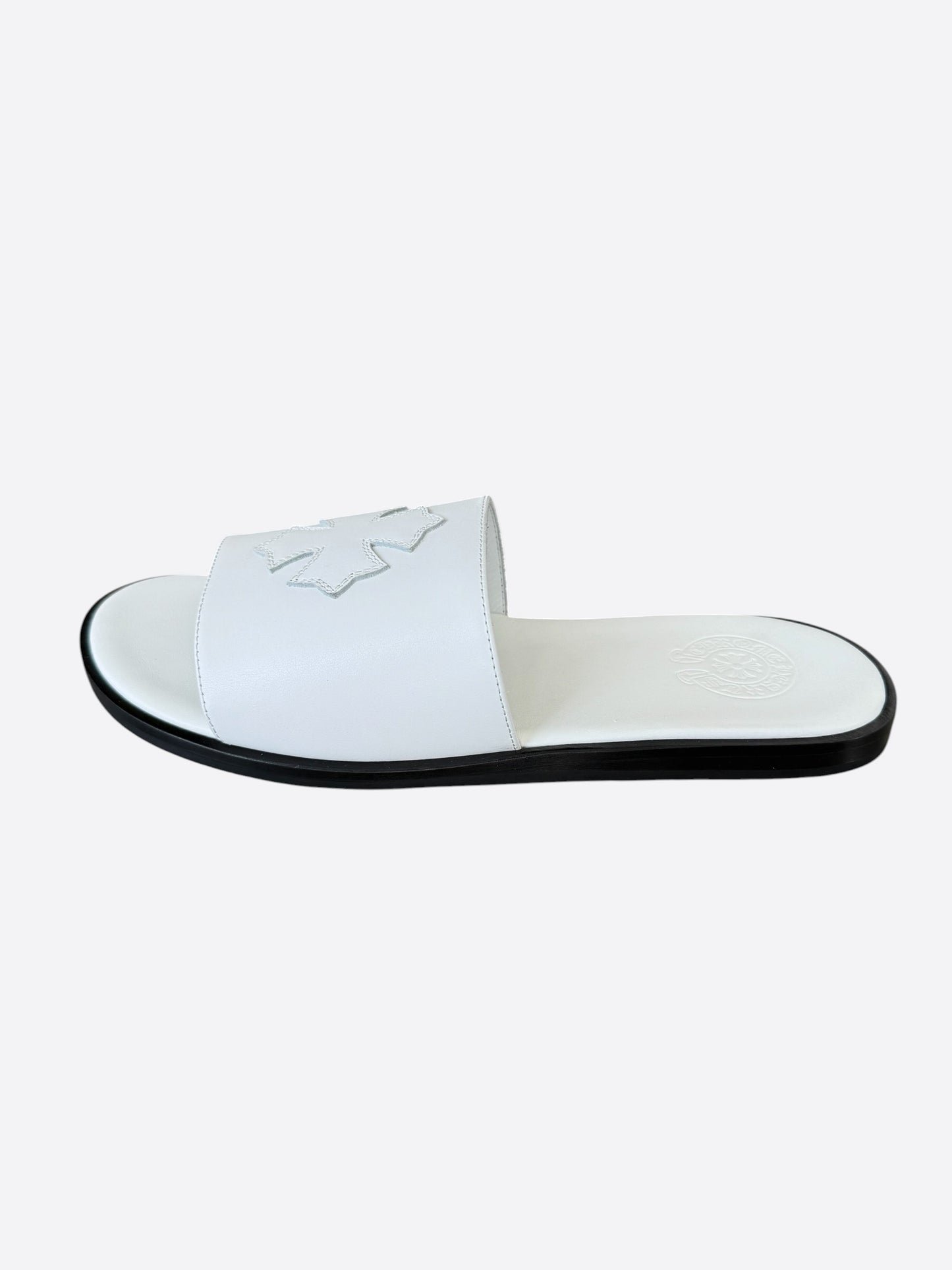 Chrome Hearts White Cross Patch Slides