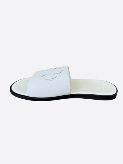 Chrome Hearts White Cross Patch Slides