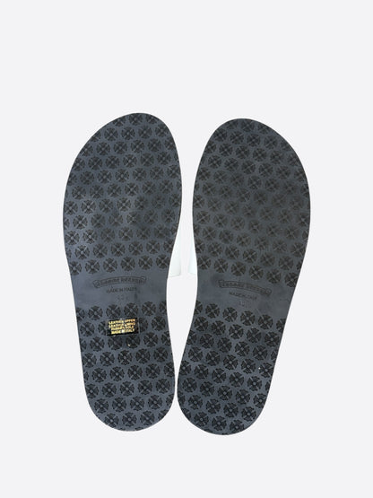 Chrome Hearts White Cross Patch Slides