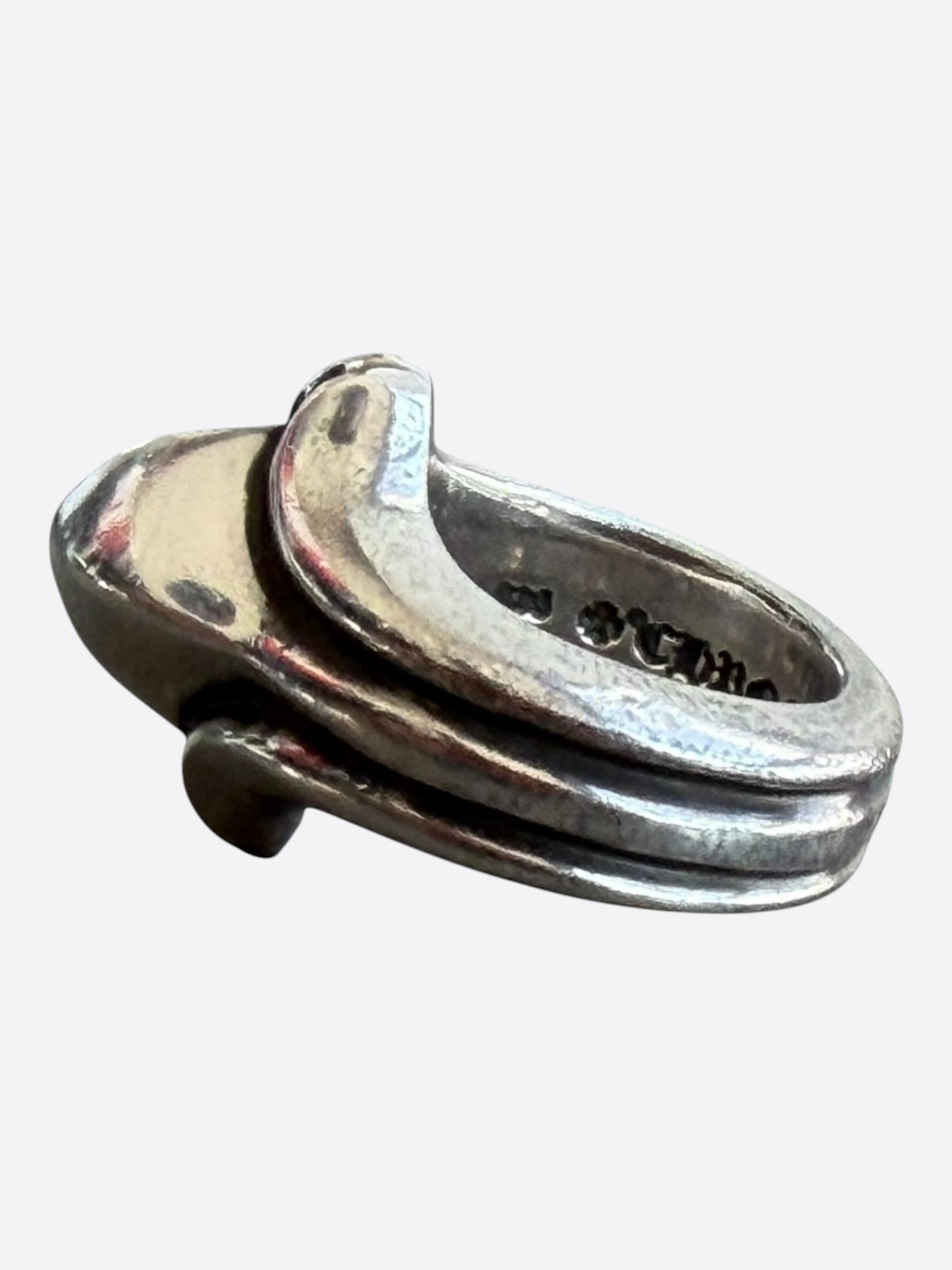 Chrome Hearts Silver Pyramid Stud Ring