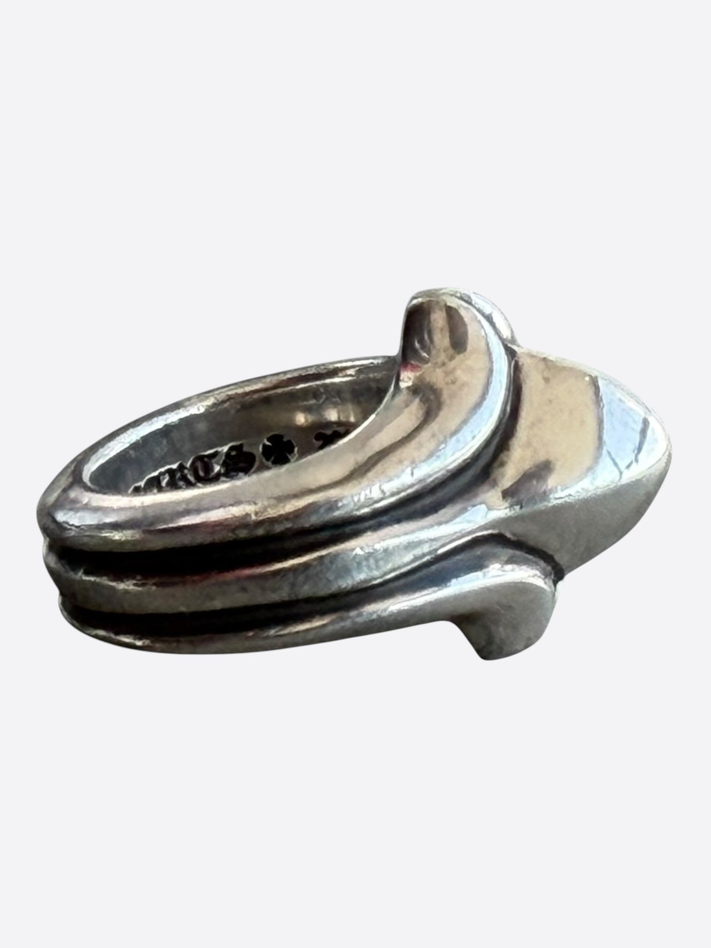 Chrome Hearts Silver Pyramid Stud Ring