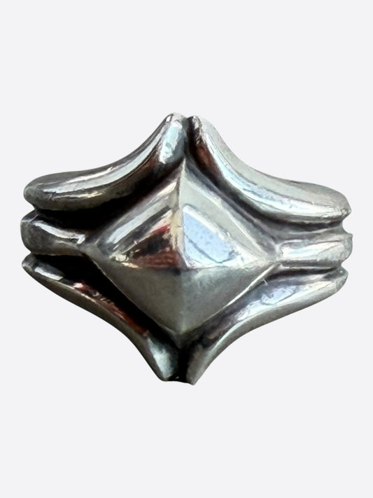 Chrome Hearts Silver Pyramid Stud Ring