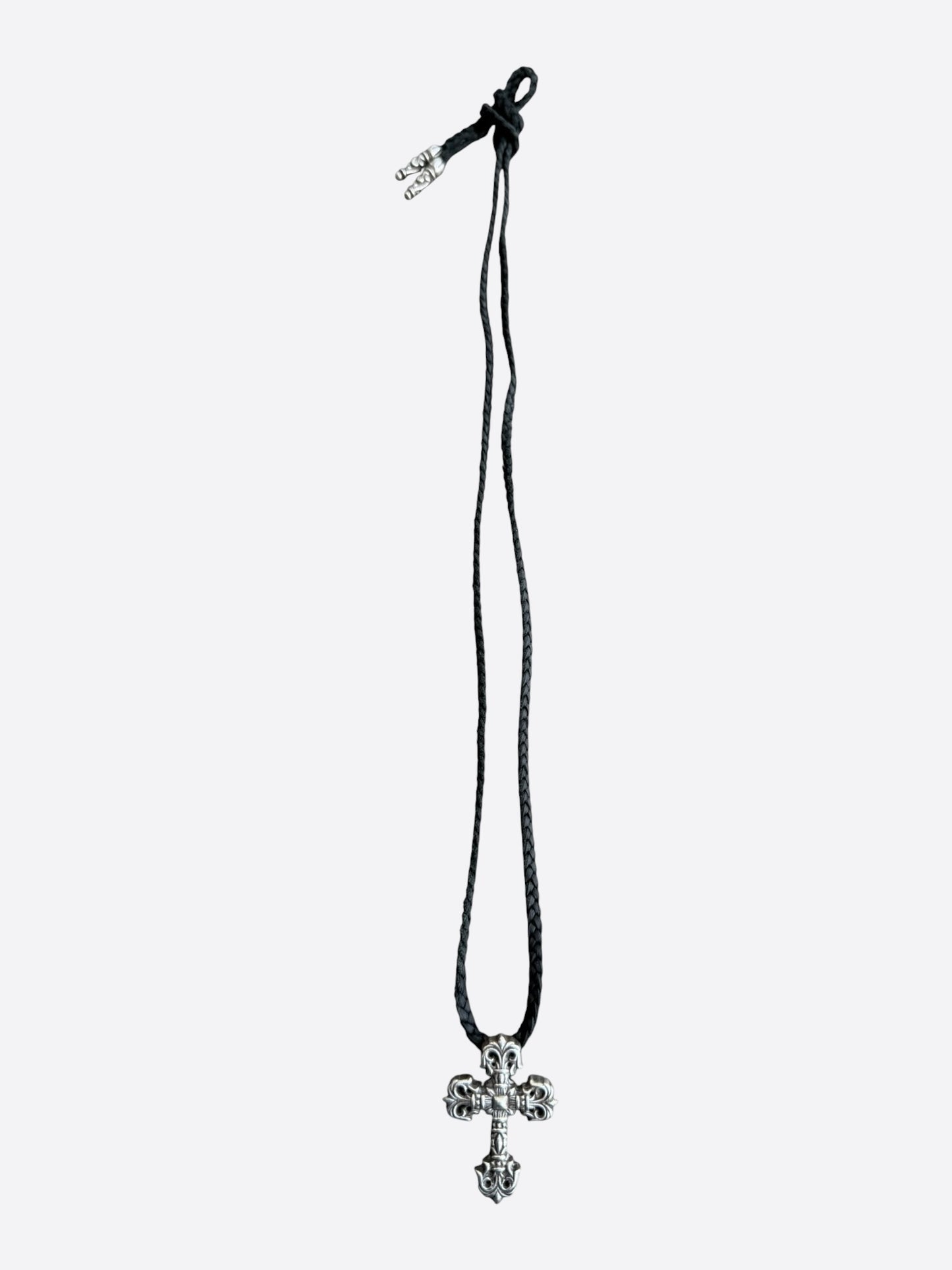 Chrome Hearts Silver Filigree Cross Necklace