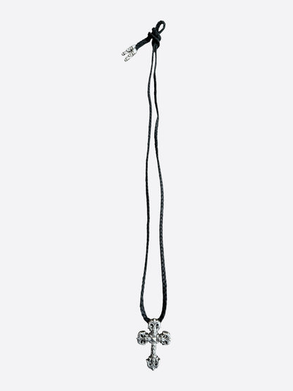 Chrome Hearts Silver Filigree Cross Necklace
