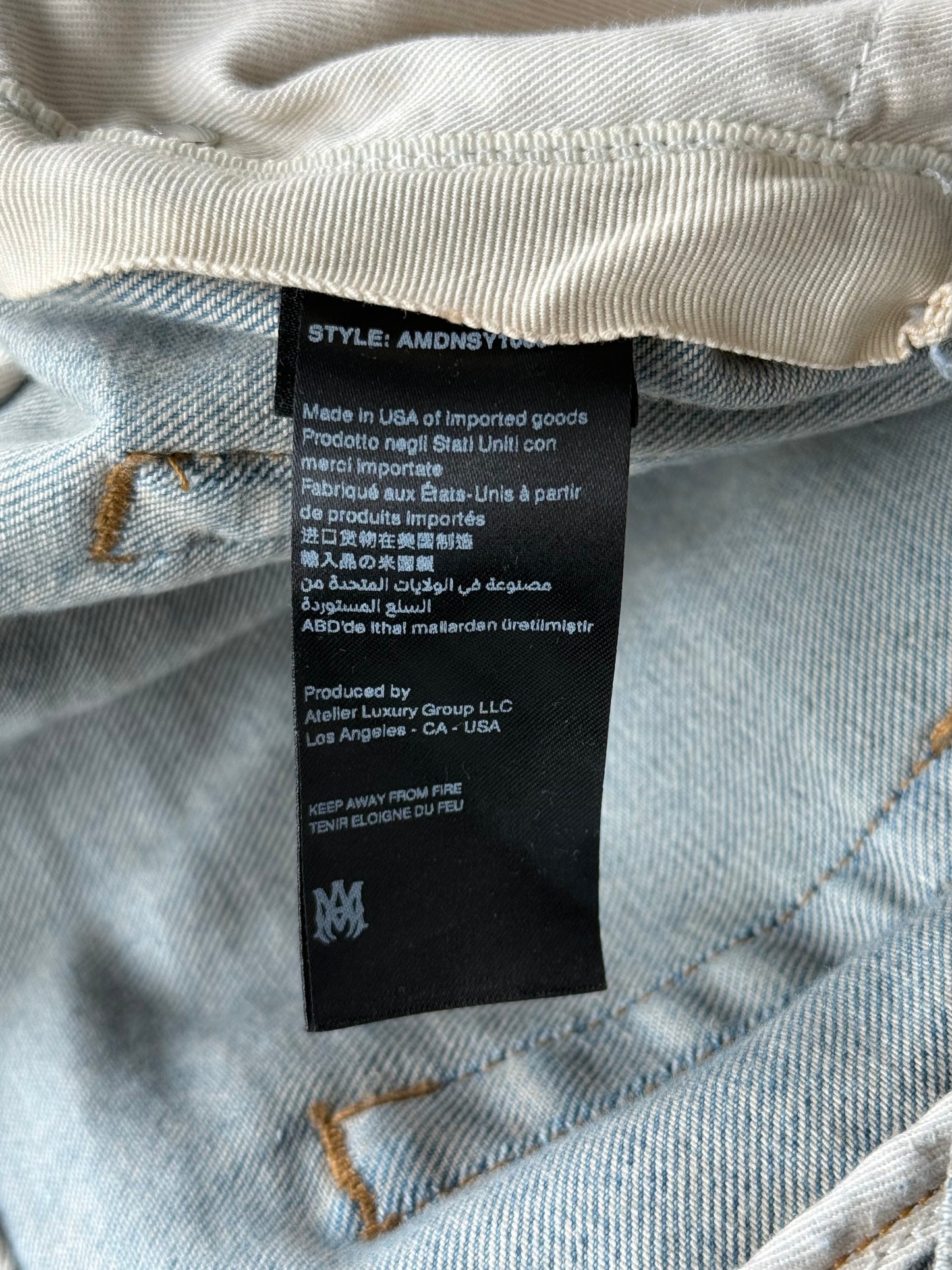 Amiri Indigo & Leopard Patch MX1 Jeans