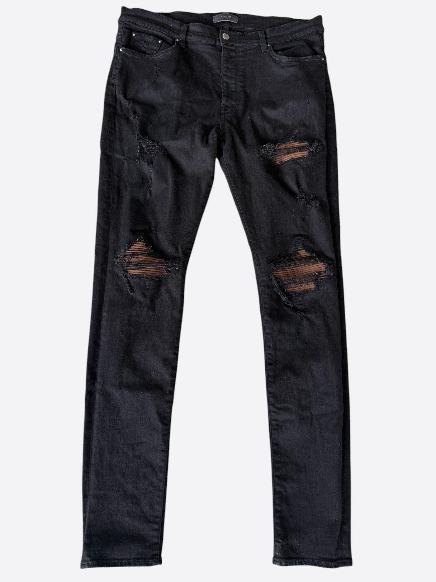 Amiri Black & Brown Patch MX1 Jeans