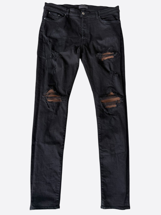 Amiri Black & Brown Patch MX1 Jeans