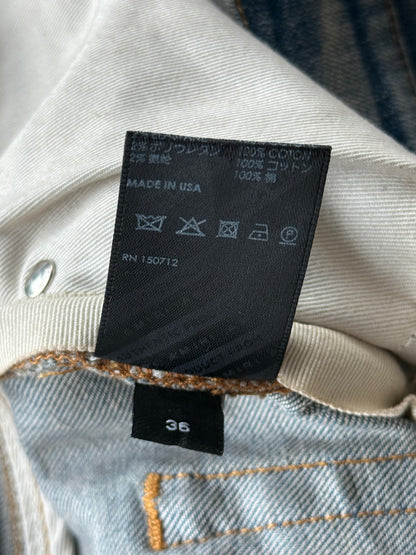 Amiri Clay Indigo Rainbow Bandana Patch Thrasher Jeans