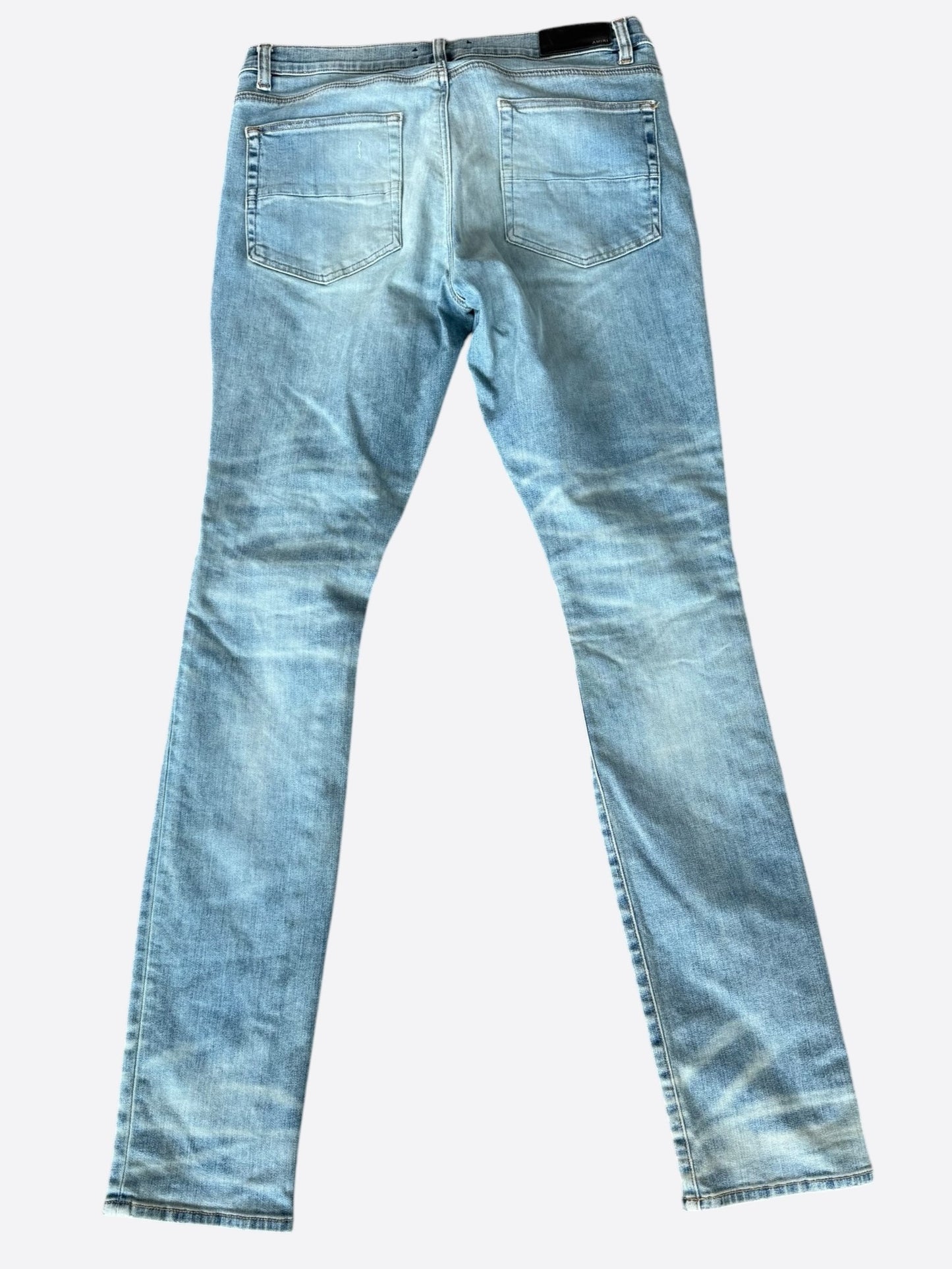 Amiri Indigo & Red Bandana Patch MX1 Jeans