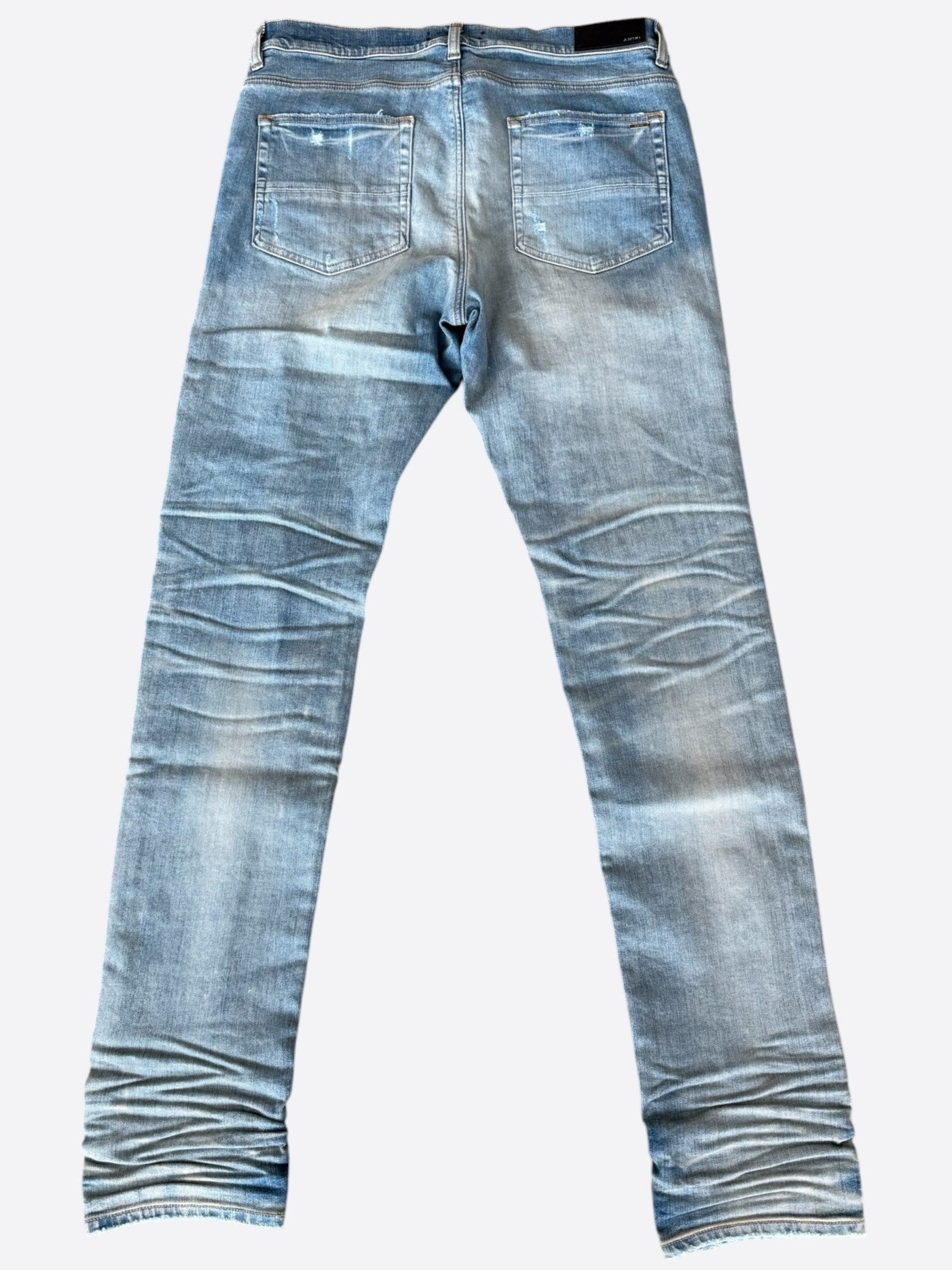 Amiri Clay Indigo Rainbow Bandana Patch Thrasher Jeans