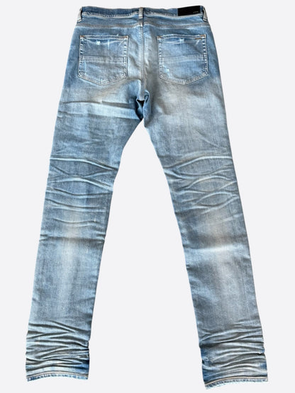 Amiri Clay Indigo Rainbow Bandana Patch Thrasher Jeans