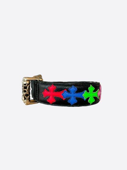 Chrome Hearts Black Multicolor Cross Patch Roller Belt