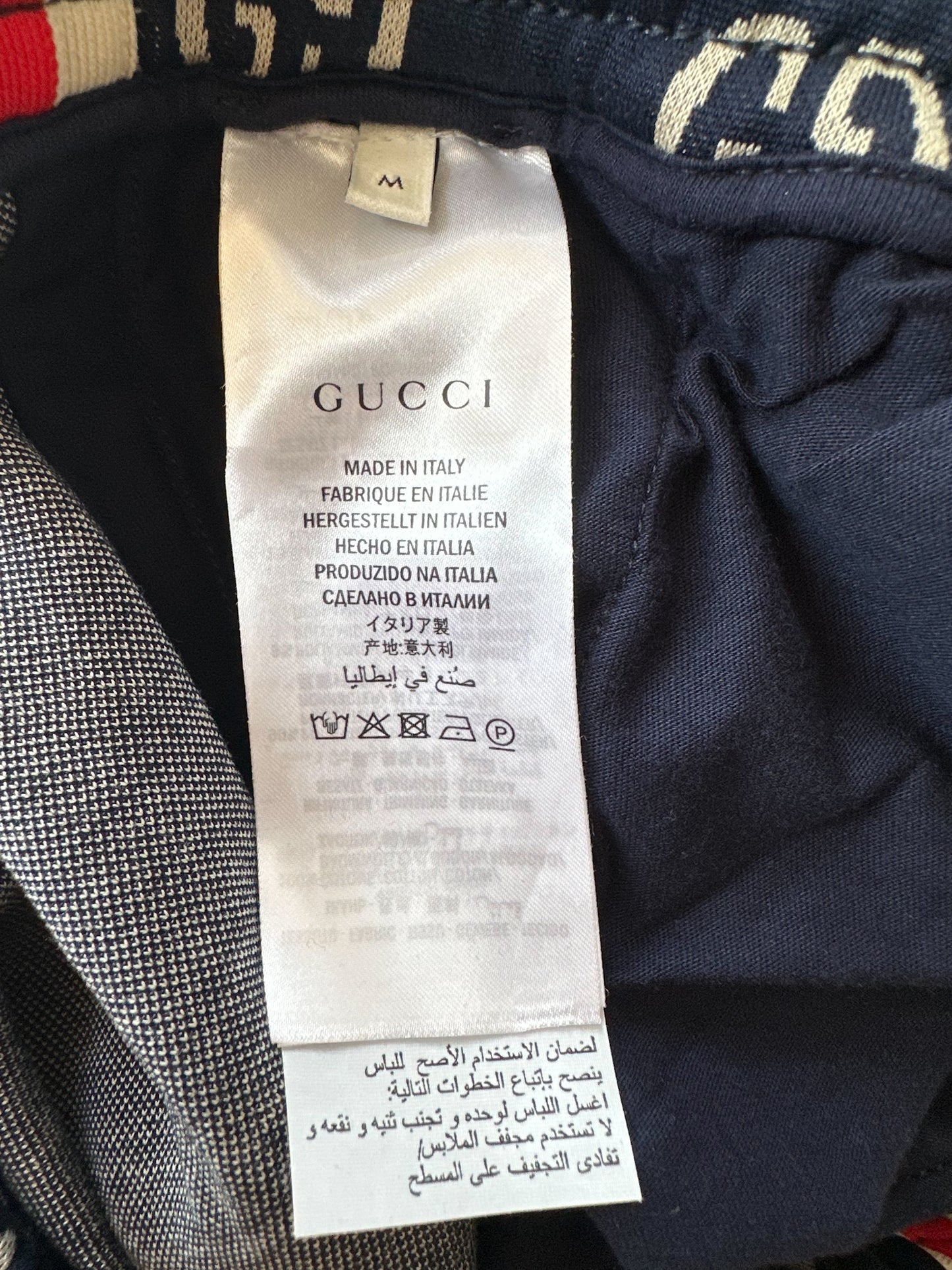 Gucci Blue & White GG Monogram Trackpants