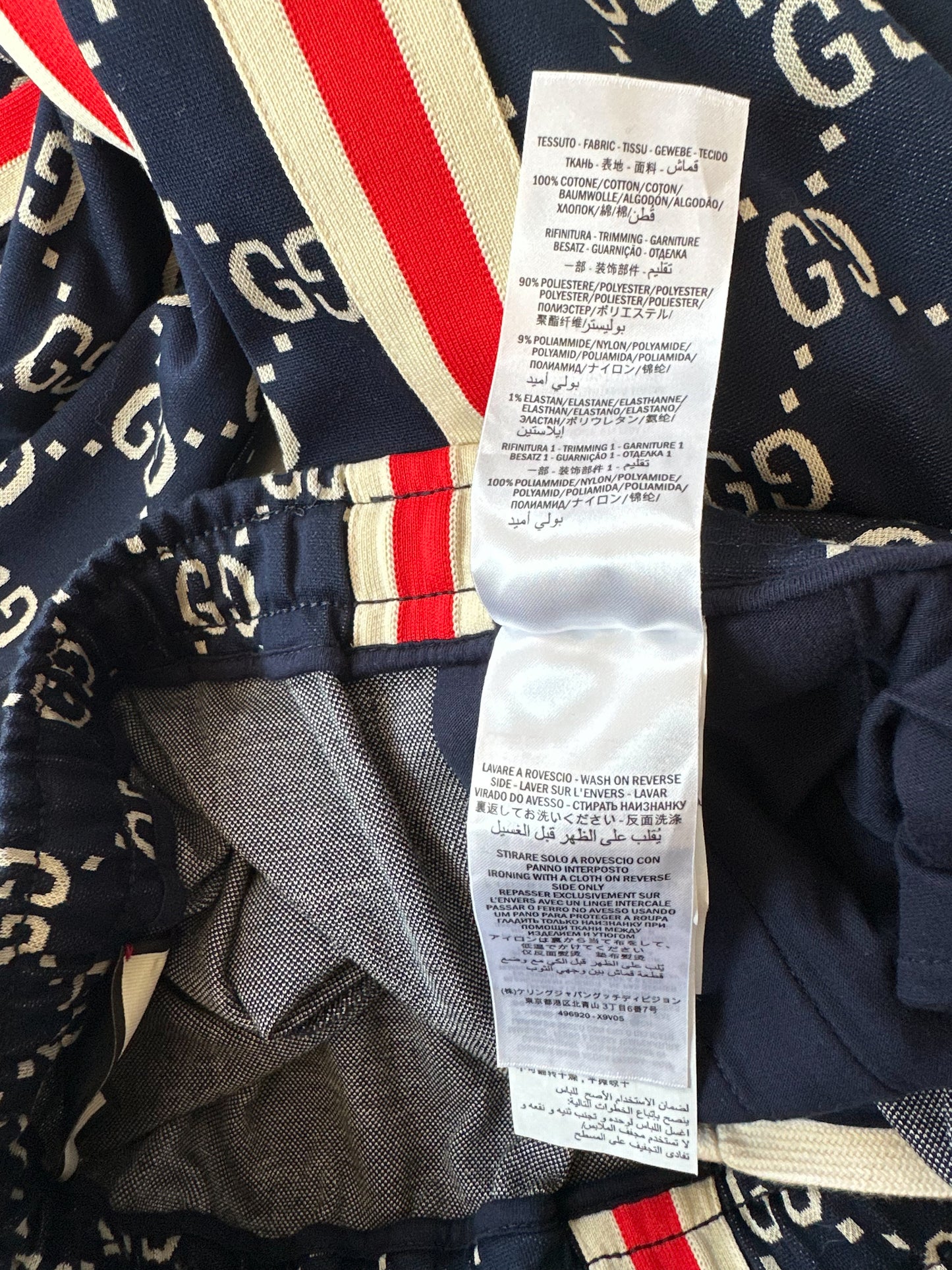 Gucci Blue & White GG Monogram Trackpants