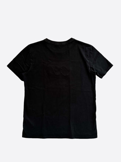 Dior Kenny Scharf Black & Blue Embroidered Logo T-Shirt