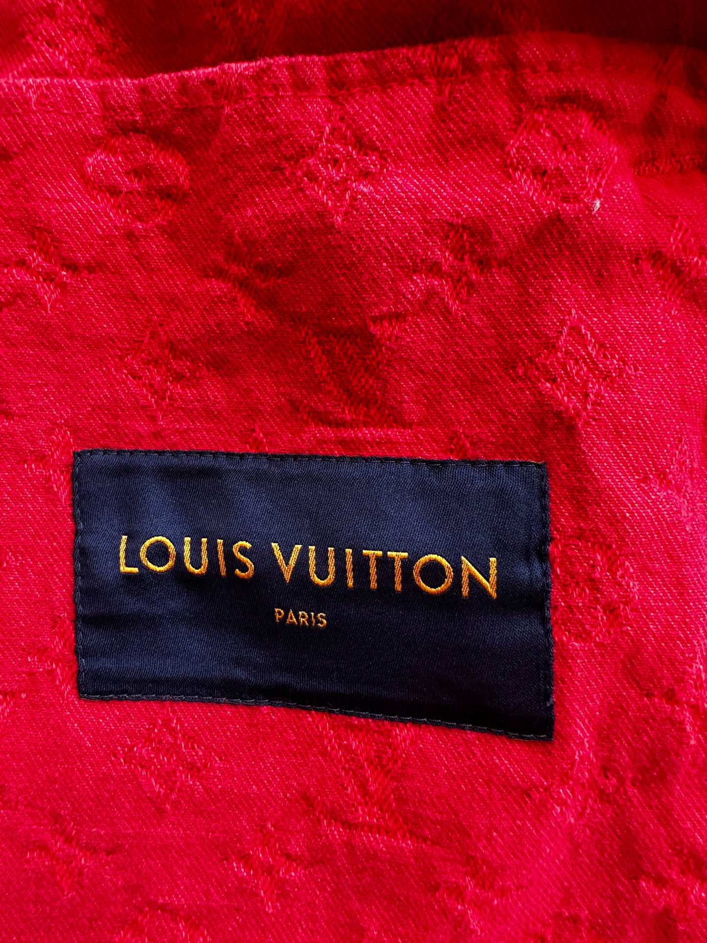 Louis Vuitton Red Monogram Denim Jacket