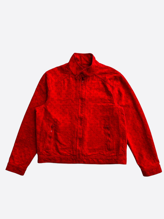 Louis Vuitton Red Monogram Denim Jacket