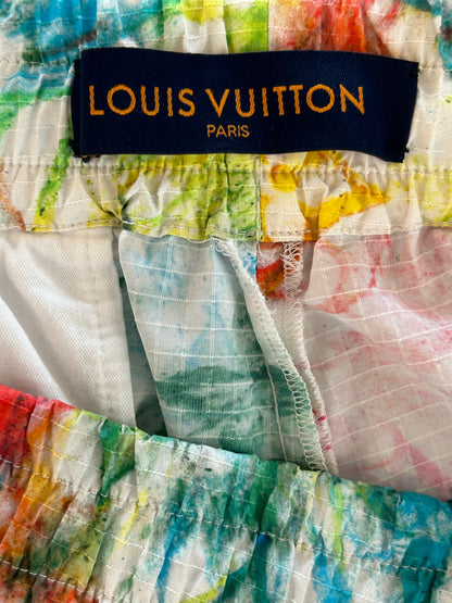 Louis Vuitton White Multicolor Pastel Monogram Swimshorts