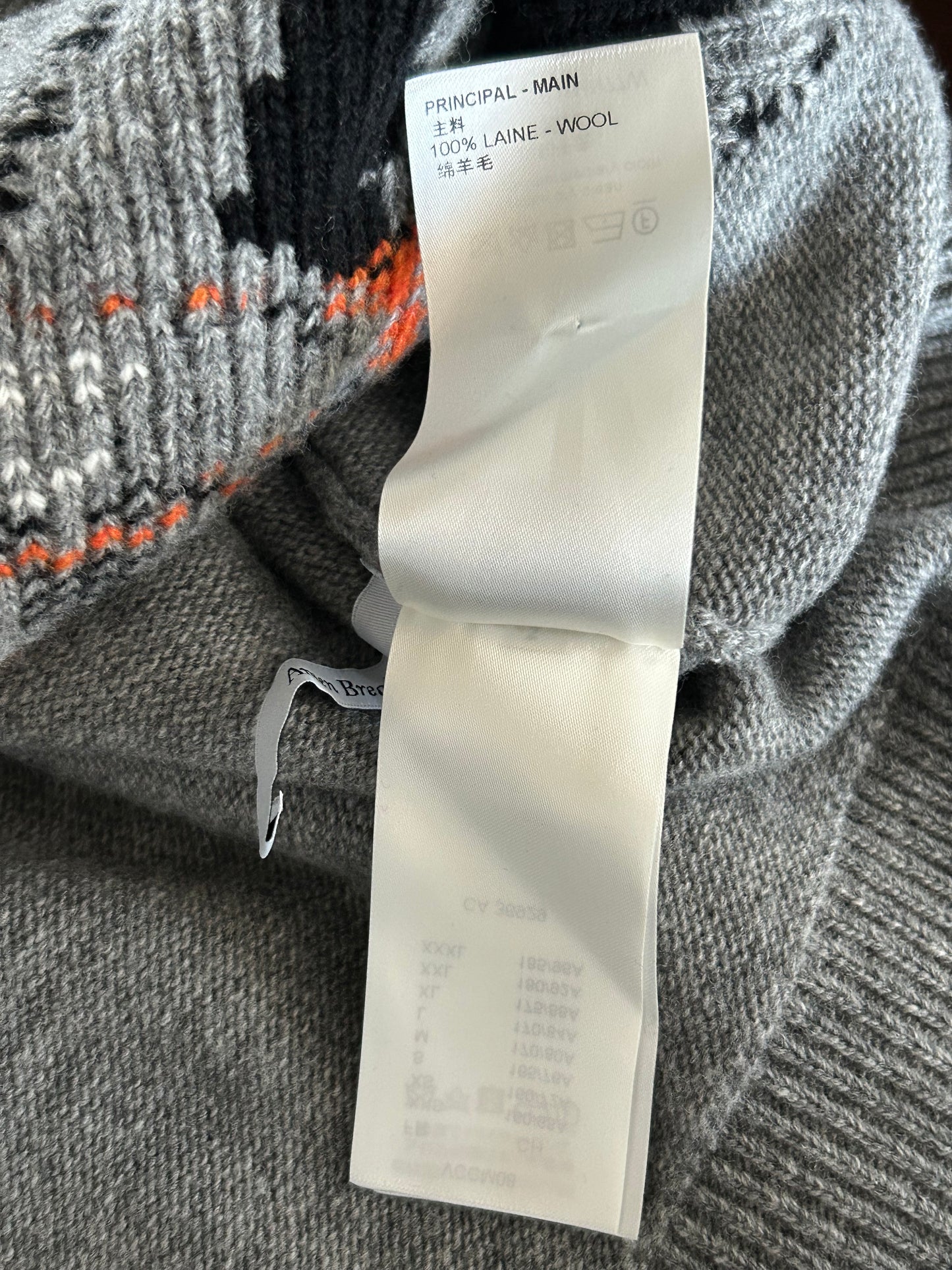 Louis Vuitton Grey Tiger Wool Knitted Sweater
