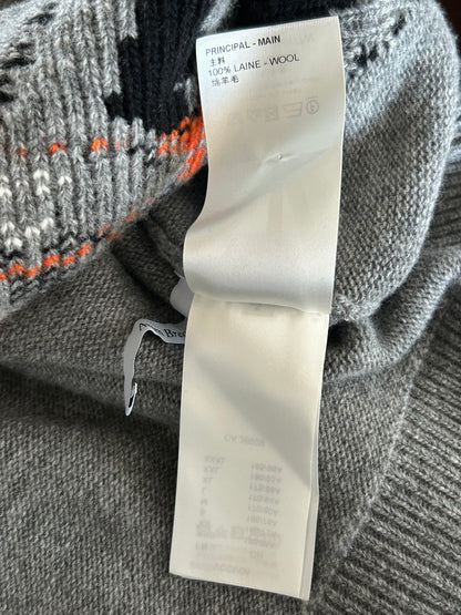 Louis Vuitton Grey Tiger Wool Knitted Sweater