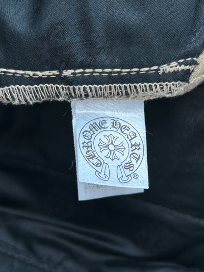 Chrome Hearts Beige Black Cross Patch Chinos