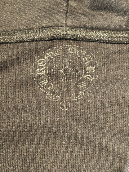 Chrome Hearts Black & Yellow Dagger Logo Zip Up Hoodie