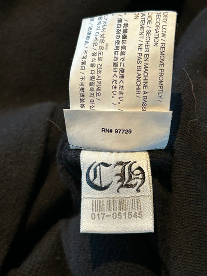 Chrome Hearts Black & Yellow Dagger Logo Zip Up Hoodie