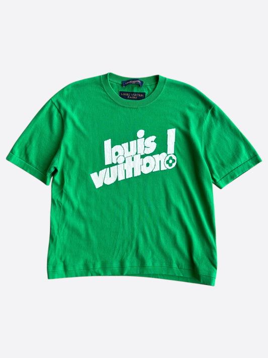 Louis Vuitton Green & White Everyday Logo Intarsia T-Shirt