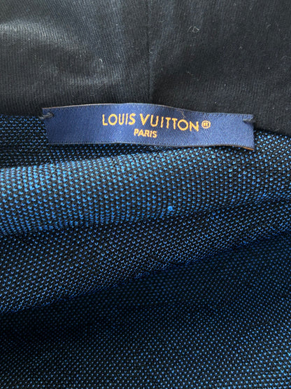 Louis Vuitton Black & Blue Monogram Zip Up Hoodie