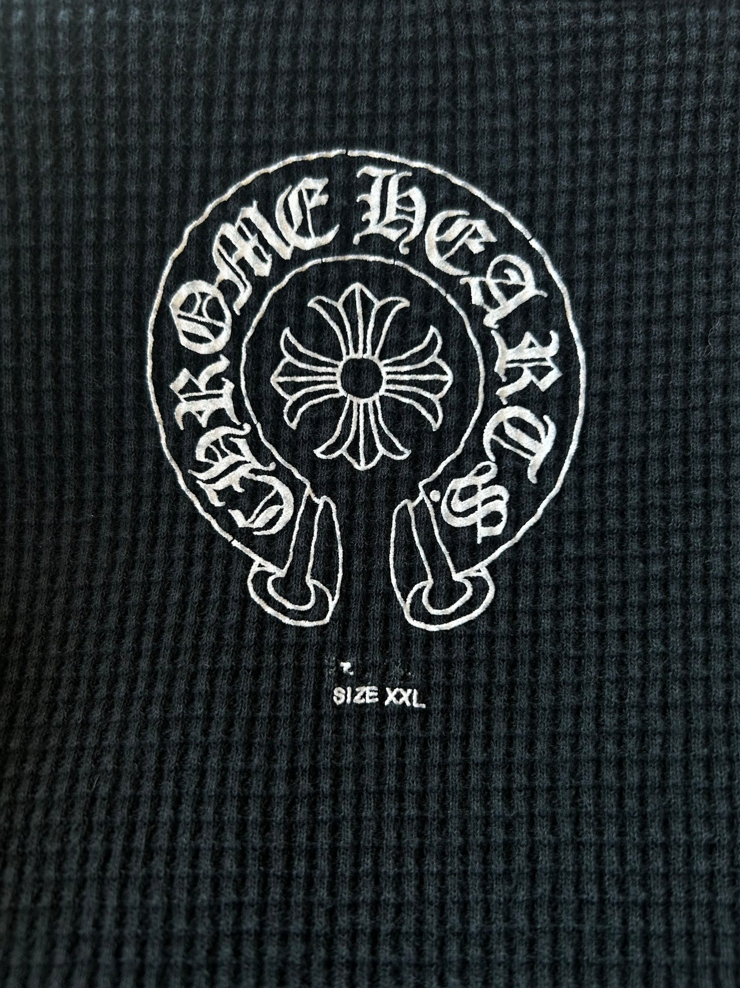 Chrome Hearts Black & Red Thermal Foti Logo Hoodie