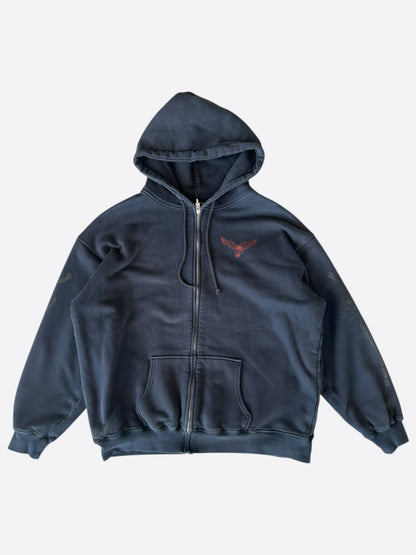 Chrome Hearts Black & Red Thermal Foti Logo Hoodie